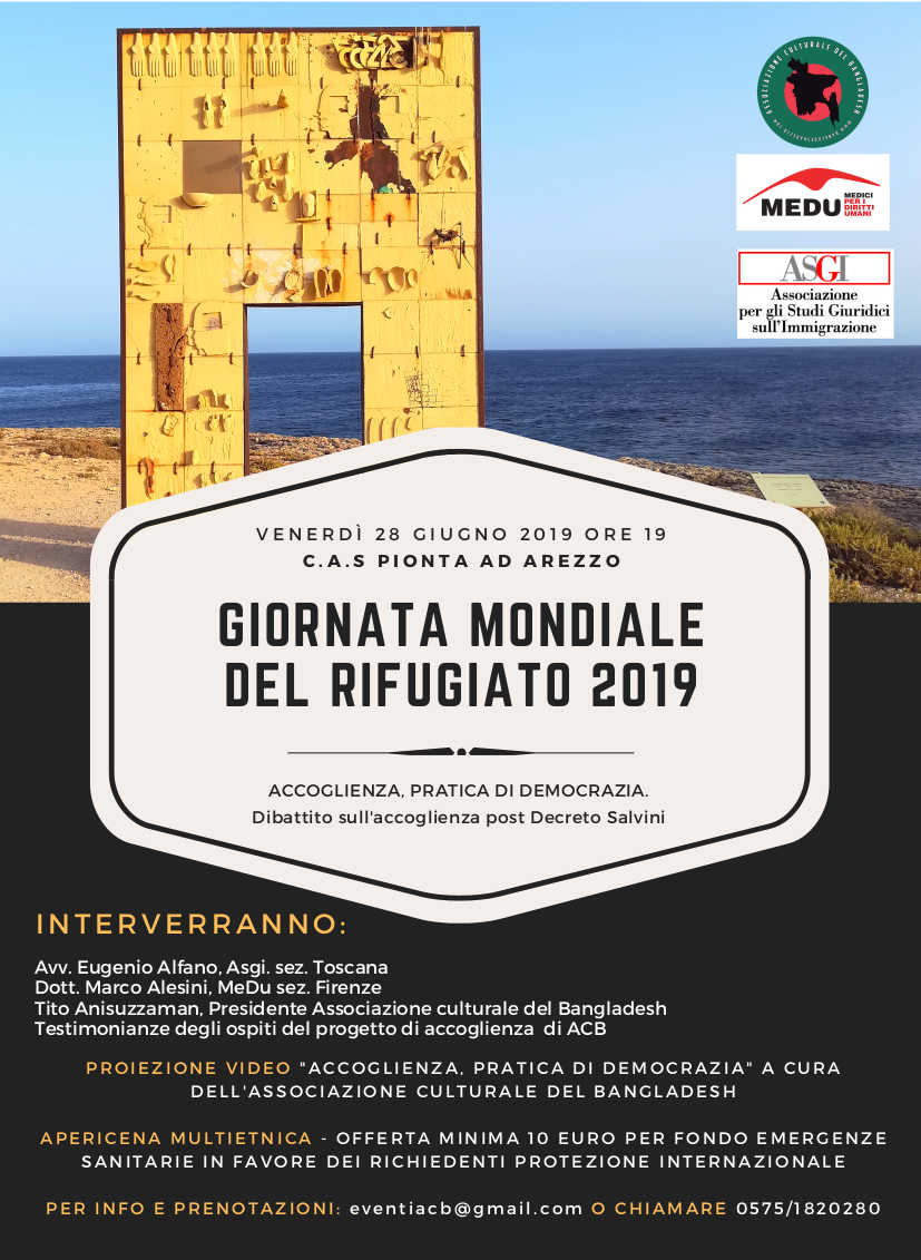 medu ad arezzo giornata del rifugiato